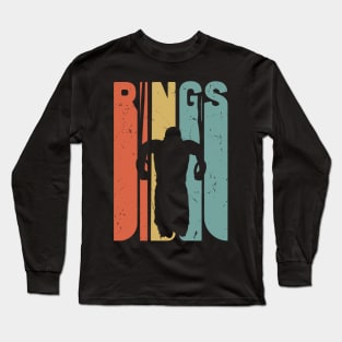 Retro Rings  / Rings lover gift idea / Gymnastics fan present / Rings gymnastics sports Long Sleeve T-Shirt